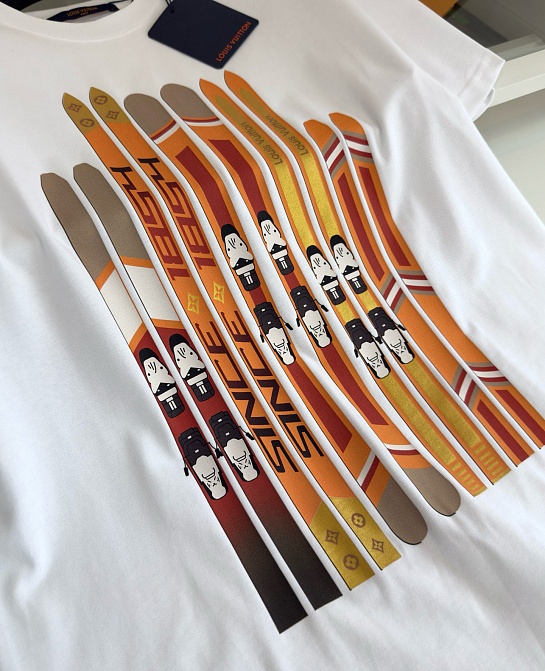 Белая оверсайз футболка Louis Vuitton Premium