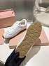 Женские кожаные кроссовки MIU MIU Premium - White