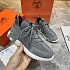 Текстильные кроссовки Hermes lift slip-on - Grey