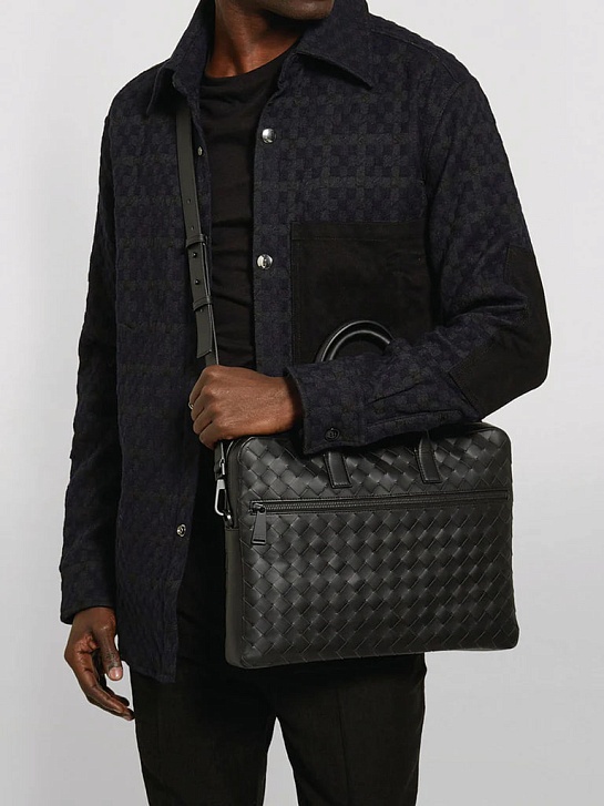 Кожаный портфель Bottega Veneta Premium 36x27x6 см