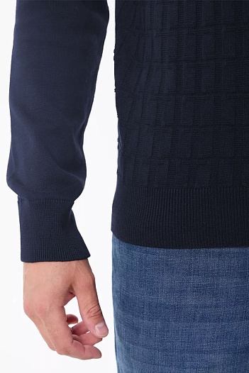 Мужской джемпер Tommy Hilfiger logo-embroidered - Navy   