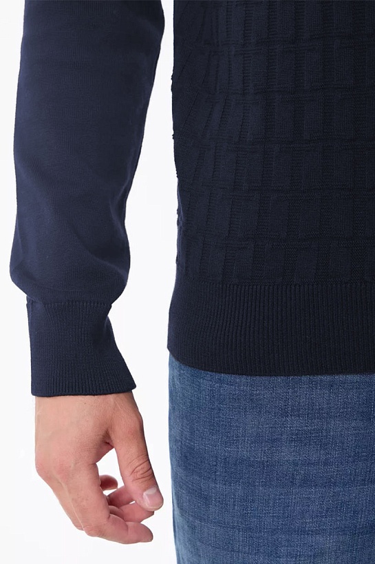 Мужской джемпер Tommy Hilfiger logo-embroidered - Navy