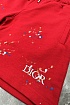 Красные шорты Dior Paint Splatter