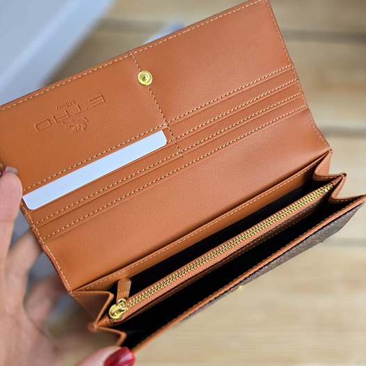 Кожаное портмоне Etro с узором пейсли 19x9 см   