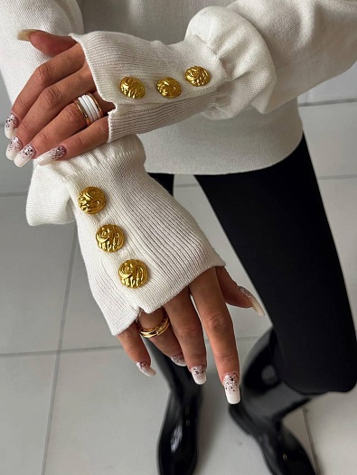 Женский трикотажный свитер Schiaparelli Premium - White   