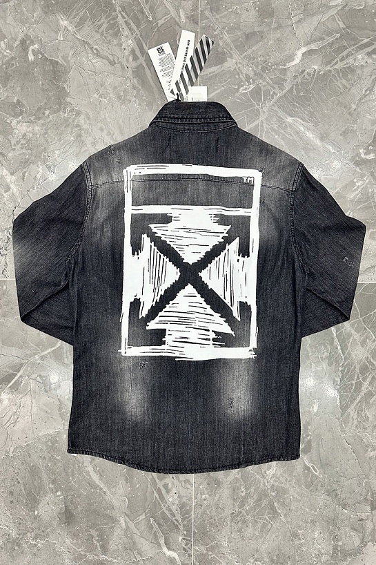 Джинсовая рубашка Off-White Arrows - Black