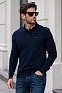 Тёмно-синее поло с длинным рукавом Tommy Hilfiger