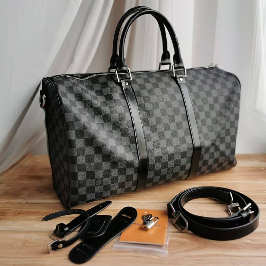Дорожная сумка Louis Vuitton Keepall Damier Graphite 45x27 см   