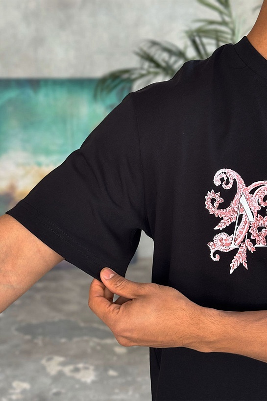 Чёрная оверсайз футболка Amiri