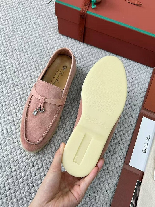 Женские лоферы Loro Piana Summer Charms Walk premium - Pink