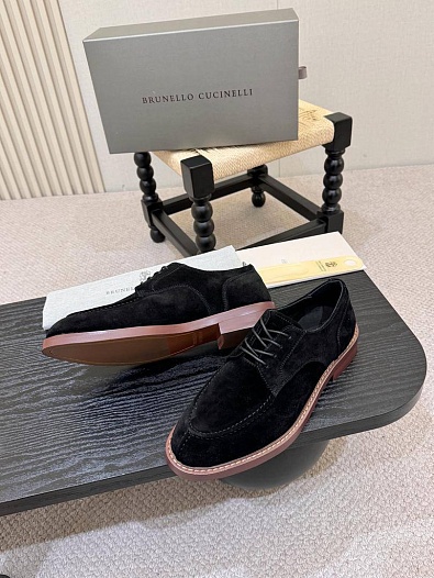 Замшевые ботинки Brunello Cucinelli derby - Black   