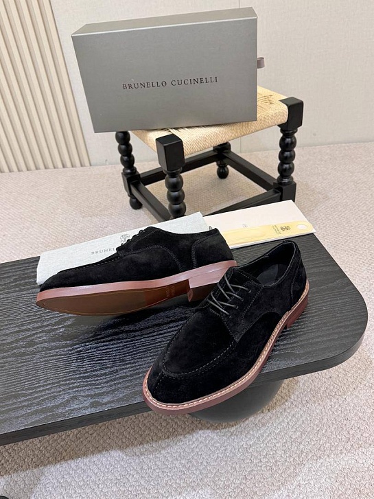 Замшевые ботинки Brunello Cucinelli derby - Black