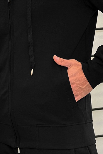 Кофта на молнии Dolce & Gabbana logo plaque - Black   