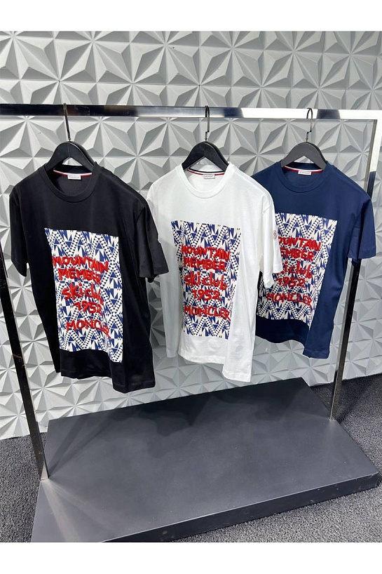 Мужская футболка белого цвета Moncler Graphic Motif