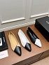 Женские кожаные балетки белого цвета Chanel premium