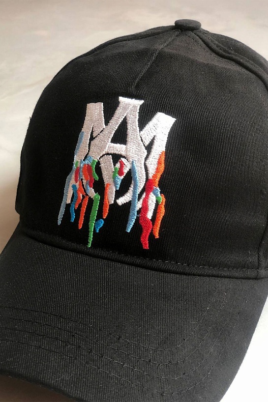 Мужская чёрная бейсболка Amiri