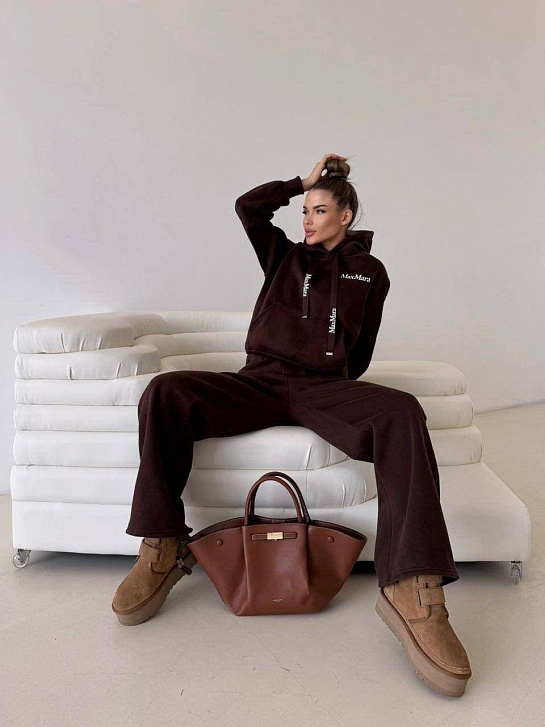 Женский костюм тройка на флисе Max Mara premium