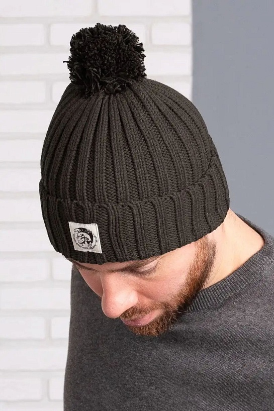 Шапка Diesel logo-patch - Khaki