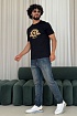 Чёрная футболка Versace Coupe Blason embroidered