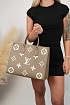 Кожаная Louis Vuitton Сумка Onthego GM 40x32 см - Beige