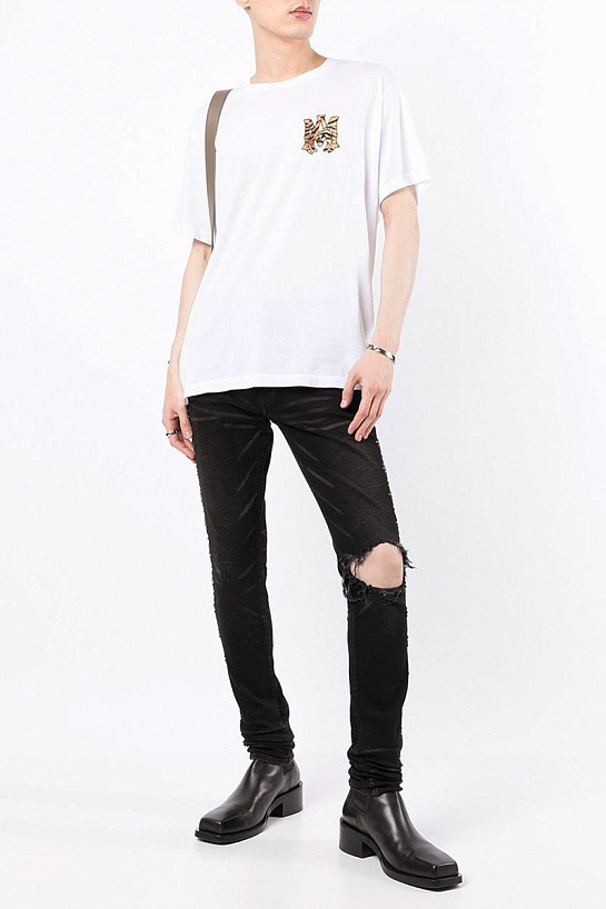 Белая мужская футболка Amiri Chinese New Year logo