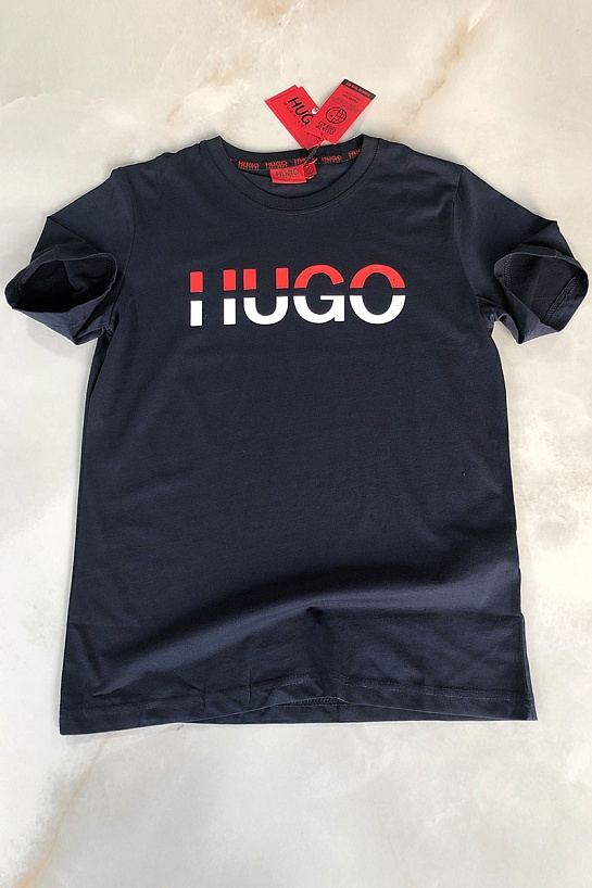 Мужская тёмно-синяя футболка Hugo Boss