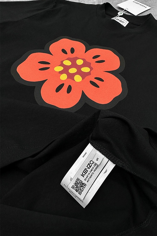 Чёрная футболка Kenzo Boke Flower graphic print