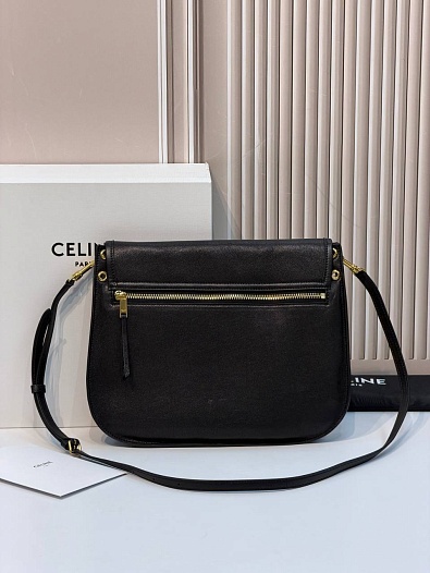Кожаная сумка Celine Soft Triomphe Besace premium 34x25x13 см   