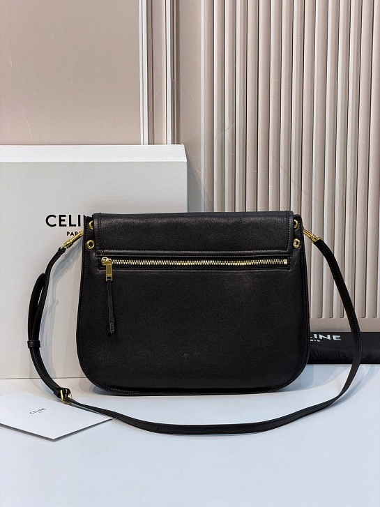 Кожаная сумка Celine Soft Triomphe Besace premium 34x25x13 см