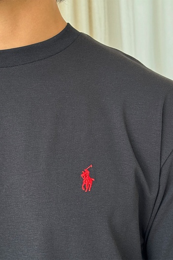 Мужская чёрная футболка Polo Ralph Lauren   