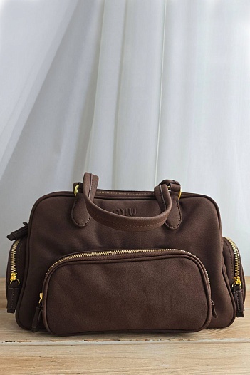Замшевая сумка MIU MIU 30x19 см - Brown   