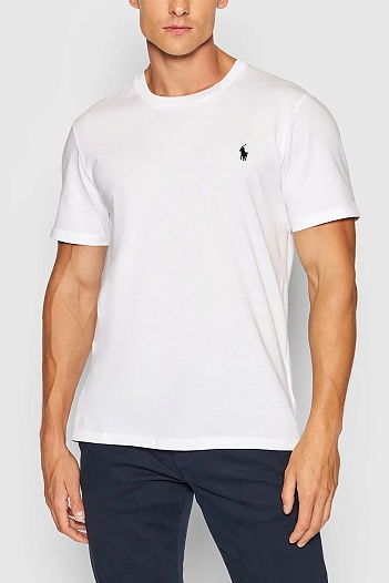 Белая футболка Polo Ralph Lauren basic   