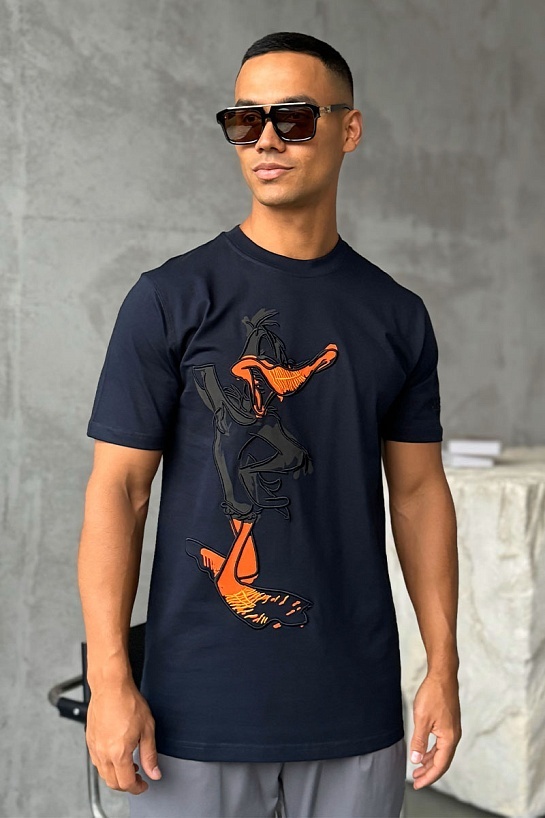 Мужская тёмно-синяя футболка Iceberg x Looney Tunes
