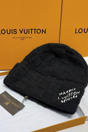 Шапка Louis Vuitton logo-embroidered - Black   