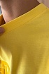 Жёлтая оверсайз футболка Balenciaga BB logo