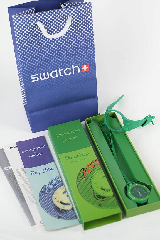 Часы Audemars Piguet x Swatch "Royal Pop" Green Eight premium