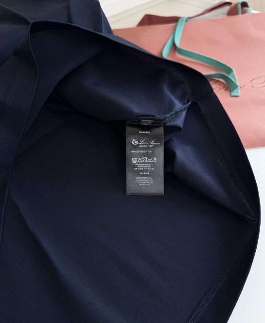 Мужская тёмно-синяя футболка Loro Piana premium