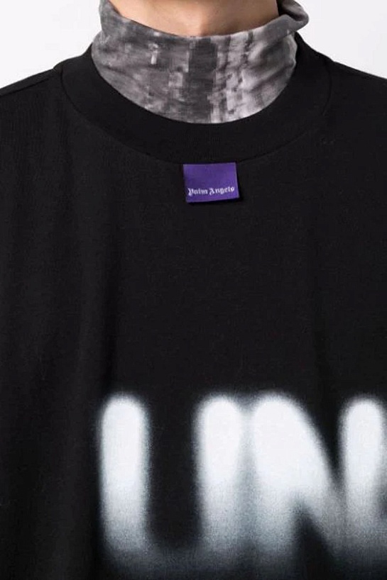 Мужская оверсайз футболка Palm Angels "Unspoken" - Black