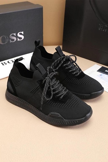 Текстильные кроссовки Hugo Boss Titanium - Black   