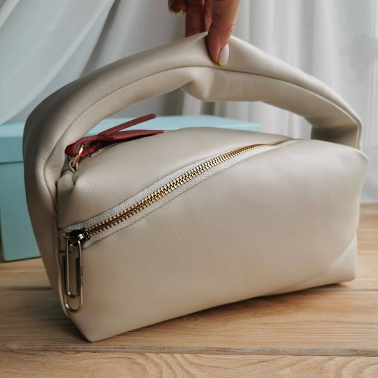 Женская сумка Off-White Pump pouch 28x15 см  - Beige