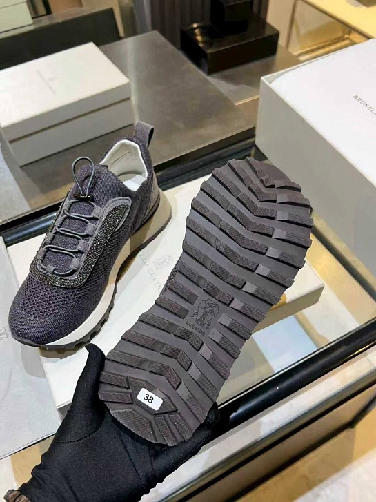 Женские текстильные кроссовки Brunello Cucinelli premium