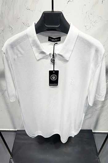 Мужское белое поло Stefano Ricci   