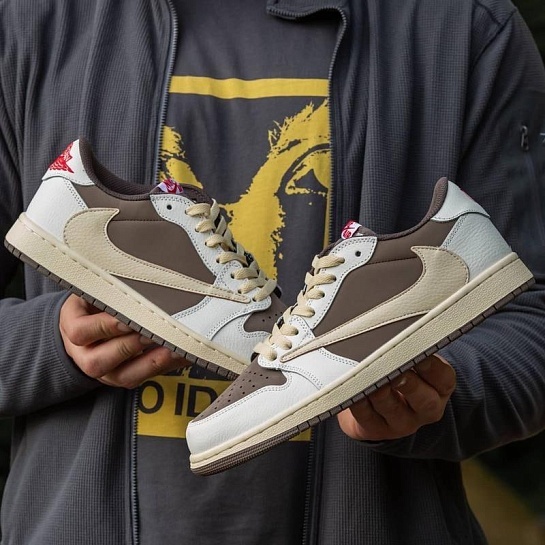 Кроссовки Travis Scott x Nike Air Jordan 1 Low "Reverse Mocha" Premium
