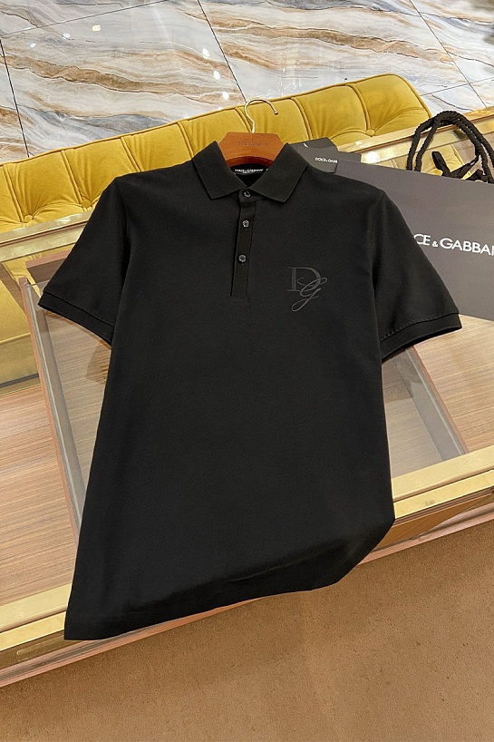 Мужское чёрное поло Dolce & Gabbana Premium