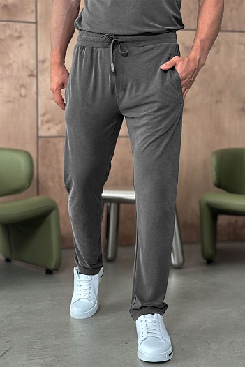 Мужские штаны серого цвета Brioni   