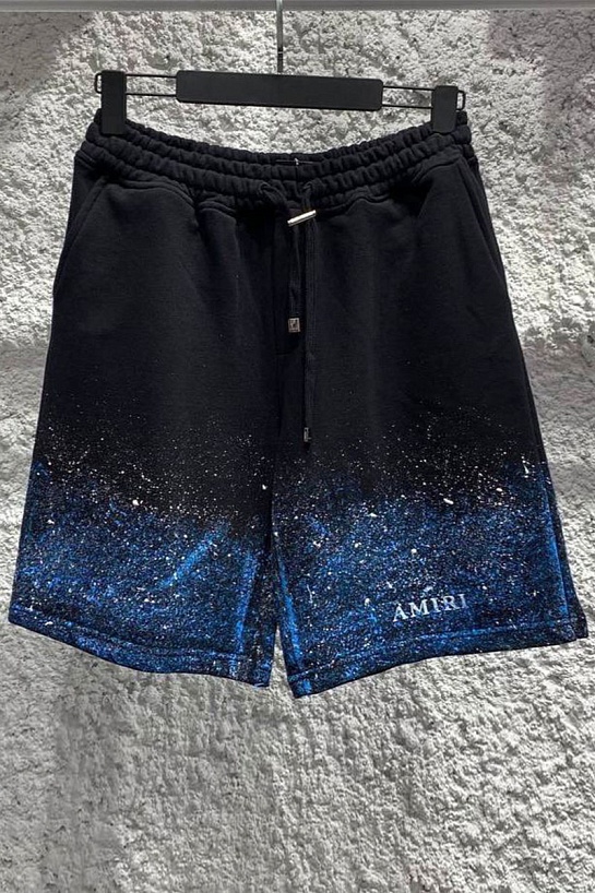 Мужские чёрные шорты Amiri paint splatter