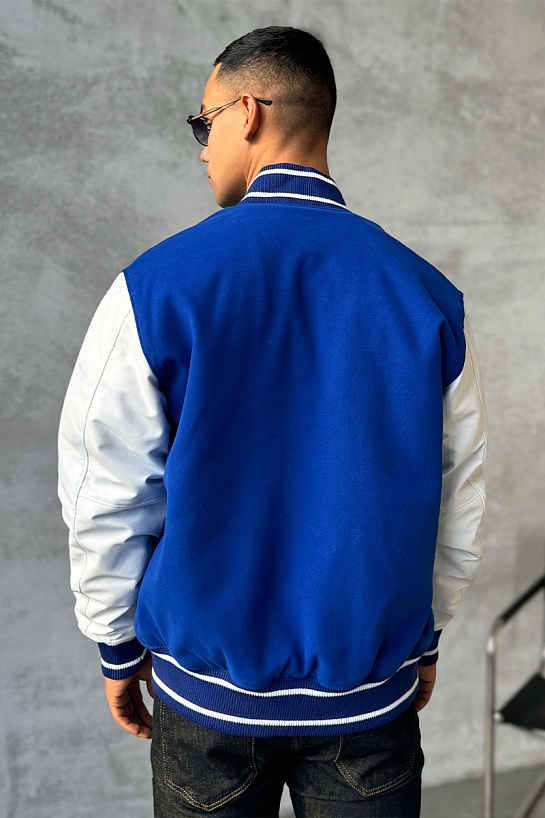 Мужской бомбер Givenchy Varsity logo-embroidered - Blue / White