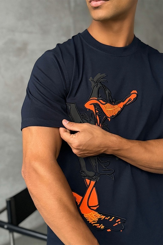 Мужская тёмно-синяя футболка Iceberg x Looney Tunes