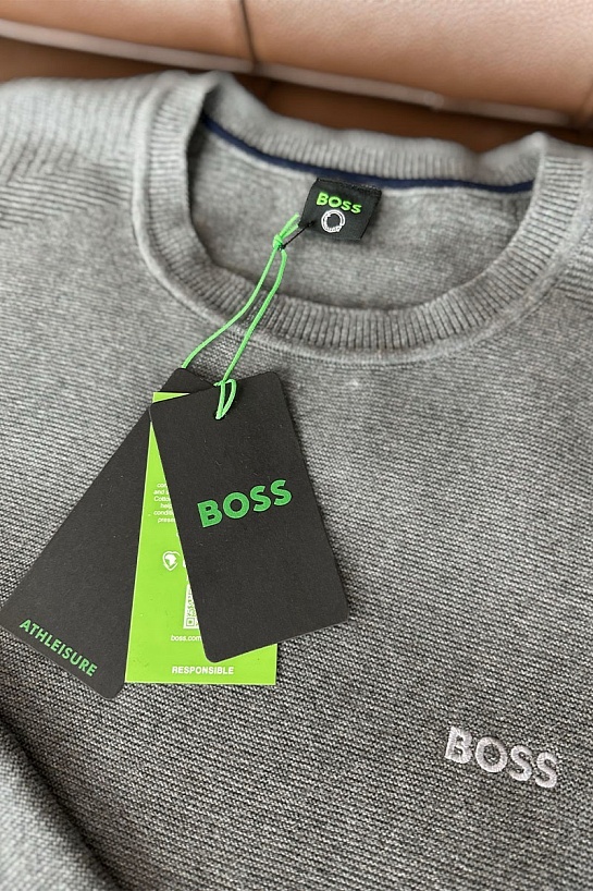 Мужская кофта Hugo Boss серого цвета