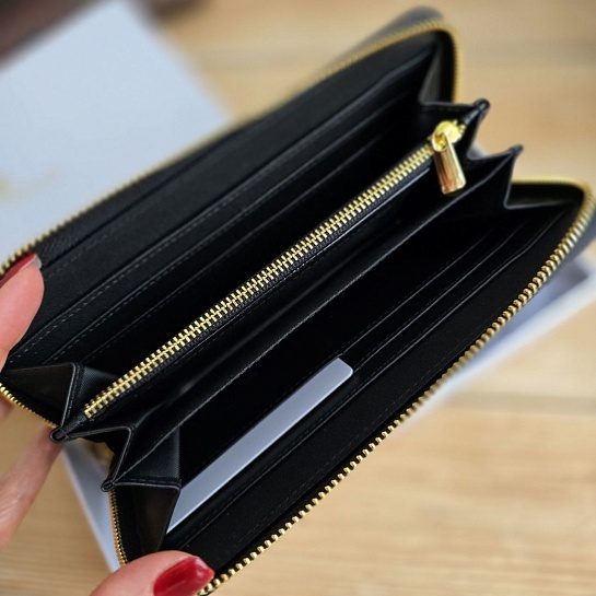 Кожаное портмоне Etro с узором пейсли 19x10 см